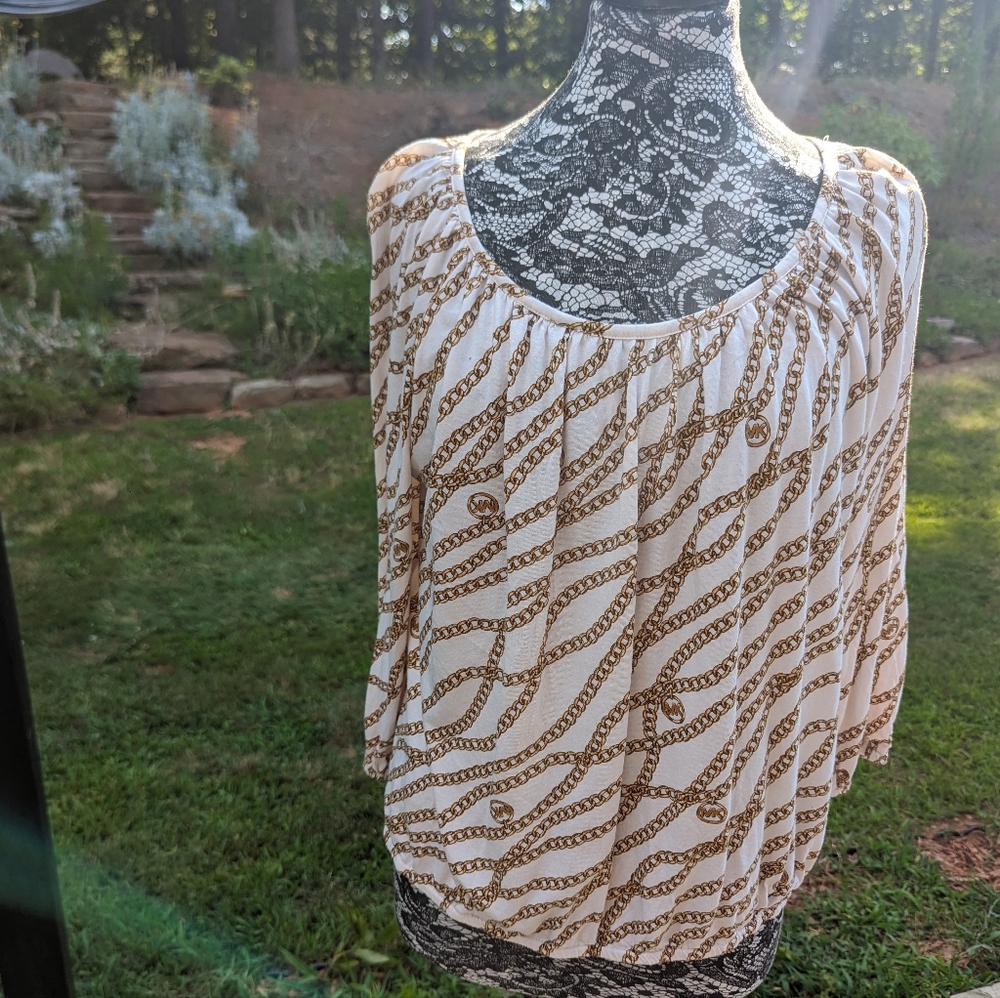 Michael Kors: Women's Chain Print Blouse.